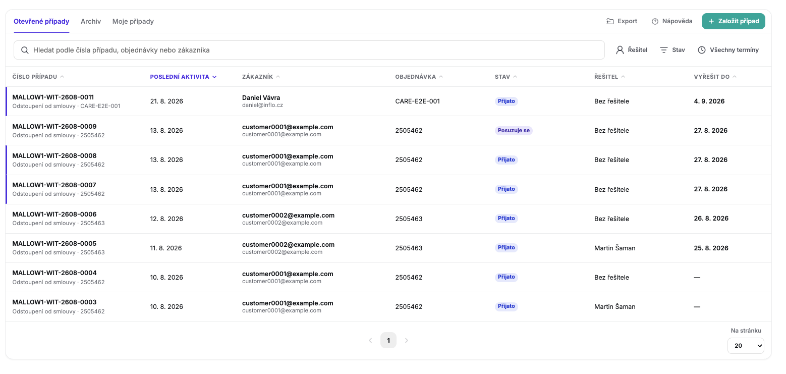 Contract withdrawal cases in the INFLO portal